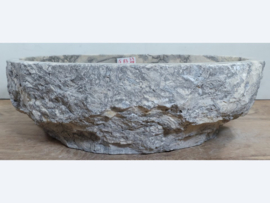 Badkamer waskom grijs / wit G83 (51x37cm)