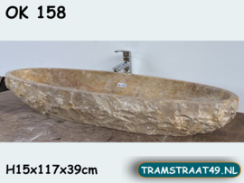 Trog waskom van marmer kleurig OK158 (116x39cm)