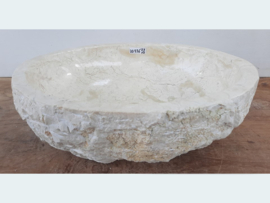 Wit / beige waskom marmer VV336 (52x41cm)