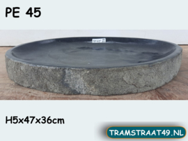 Natuursteen vogeldrinkschaal groot PE45