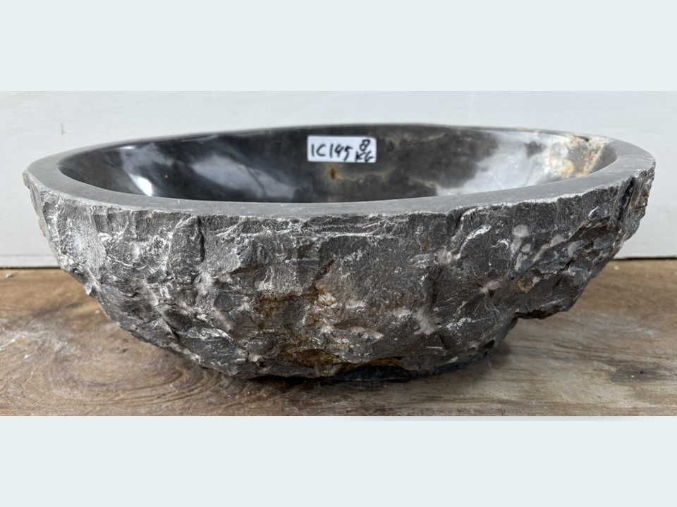 Kleine waskom marmer grijs/wit/bruin IC145 (36x26cm)