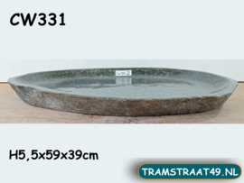 Riviersteen waterschaal groot CW331 (59x39cm)