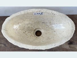 Fontein toilet van marmer wit/beige IC157 (36x21cm)