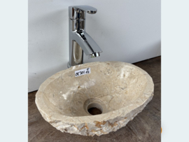 Pompbak wc riviersteen beige/wit OK301 (30x20cm)