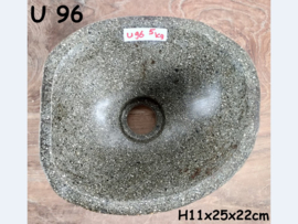 Natuursteen wasbak wc U96 (25x22cm)