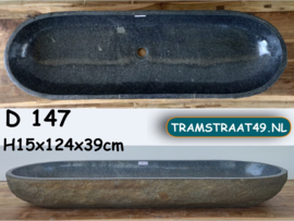 Vrijstaande wastafel trog D147 (124x39cm)