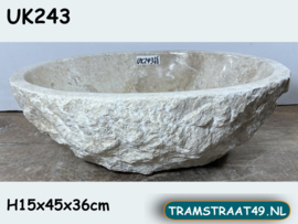 Beige wasbak riviersteen UK243