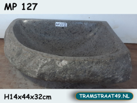Hoek lavabo riviersteen MP127