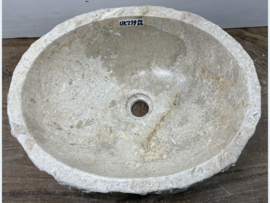 Beige riviersteen waskom UK239 (46x36cm)