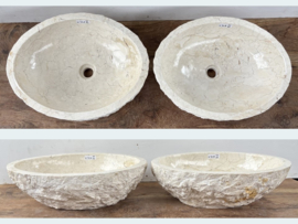 Set pompbak wit/beige riviersteen IC32 (51x40cm)