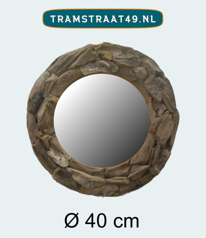 Ronde spiegels drijfhout | | Tramstraat 49