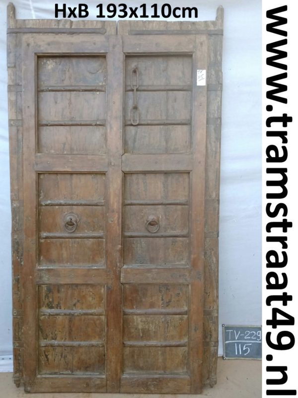Grens Psychiatrie lokaal Oude teakhout deuren | losse paneeldeuren | loftdeur | Tramstraat 49