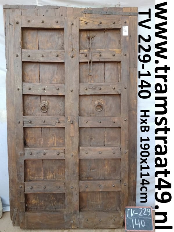 Oude teakhout deuren losse paneeldeuren loftdeur | Tramstraat 49