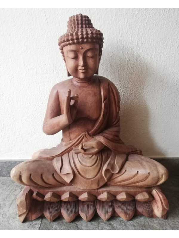 Bevoorrecht oosters recept Houtsnijwerk boeddha HB2 (40 cm hoog) | Boeddha beelden | Tramstraat49