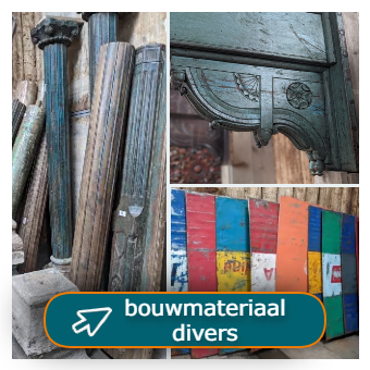 bouwmaterialen divers van hout en metaal