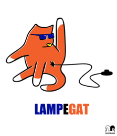 Shirt Lampegat-kat wit