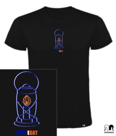Shirt olielamp-gat zwart