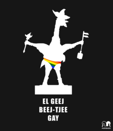 Shirt beetje gay zwart