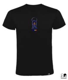 Shirt olielamp-gat zwart