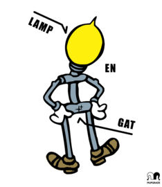 Shirt lampjesgat wit