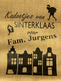 Sinterklaaszak  jute met naam