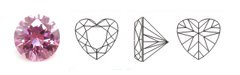Zirconia hart rose - diverse maten