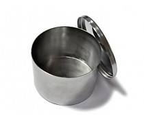 Rond stalen blik met deksel