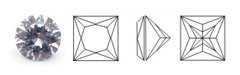Zirconia vierkant lila - diverse maten