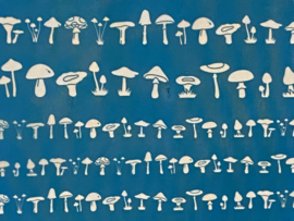 Silkscreen patroon 31 paddestoelen