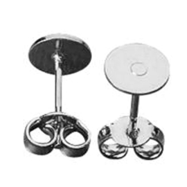 Oorstekers met plaatje 5mm - 2 stuks