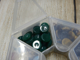Cabochon rond 8mm agaat groen (1 stuk)