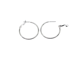 Creool 20x2mm zilver - 2 stuks