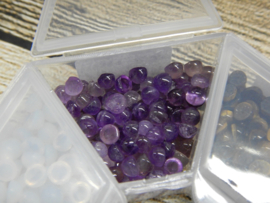 Cabochon rond 4mm amethyst (1 stuk)