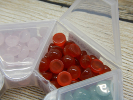 Cabochon rond 6mm carnelian (1 stuk)