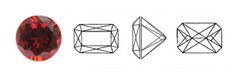 Zirconia octagon garnet - grote maten