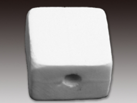 Bisque kraal vierkant 13x13x10mm