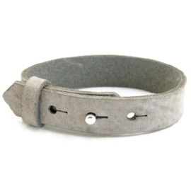 Lederen armband Neutral Grey