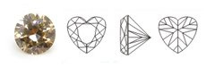 Zirconia hart champagne - diverse maten