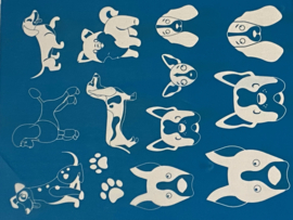 Silkscreen patroon 28 honden