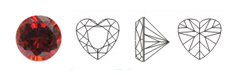 Zirconia hart garnet - grote maten