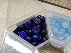 Cabochon rond 6mm lapis lazuli (1 stuk)