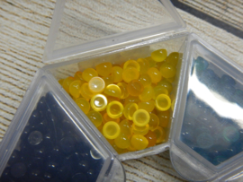 Cabochon rond 4mm agaat geel (1 stuk)