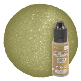 Alcohol Ink Glitter Accents Khaki 12ml