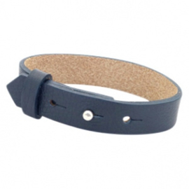 Lederen armband Dark Midnight Blue