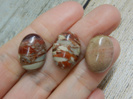 Cabochon ovaal 13x18mm jasper roodbruin (1 stuk)