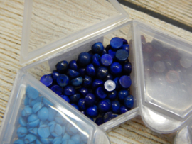 Cabochon rond 4mm lapis lazuli (1 stuk)