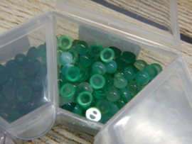 Cabochon rond 4mm agaat lichtgroen (1 stuk)