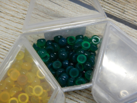 Cabochon rond 4mm agaat donkergroen (1 stuk)