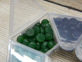 Cabochon rond 6mm jade groen (1 stuk)