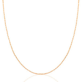 RVS schakelketting - rosé goud - 45cm